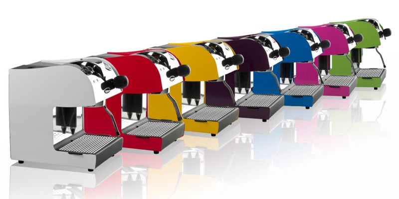 Fracino Piccino machines in a range of vibrant colours